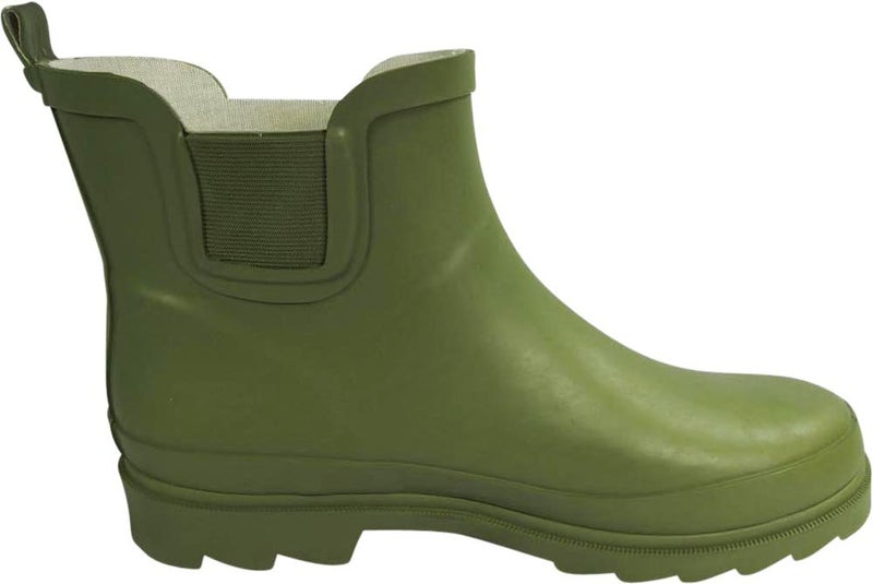 NORTY - Womens Ankle Rain Boots - Ladies Waterproof Winter Spring Garden Boot runs Â½ size large Matte Olive Size 9 - Image 3